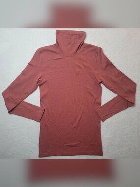 Lululemon Yin Vibes Turtleneck Long Sleeve Top / Shirt Sz 10 Copper Clay Women's